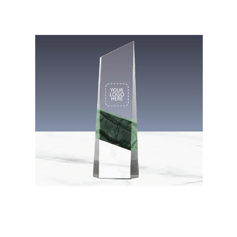 190*270*40mm Crystal and Marble Award With Logo